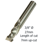 3/8 Ø COMPRESSION 2F x 27mm x 7mm up/cut x 3/8 C